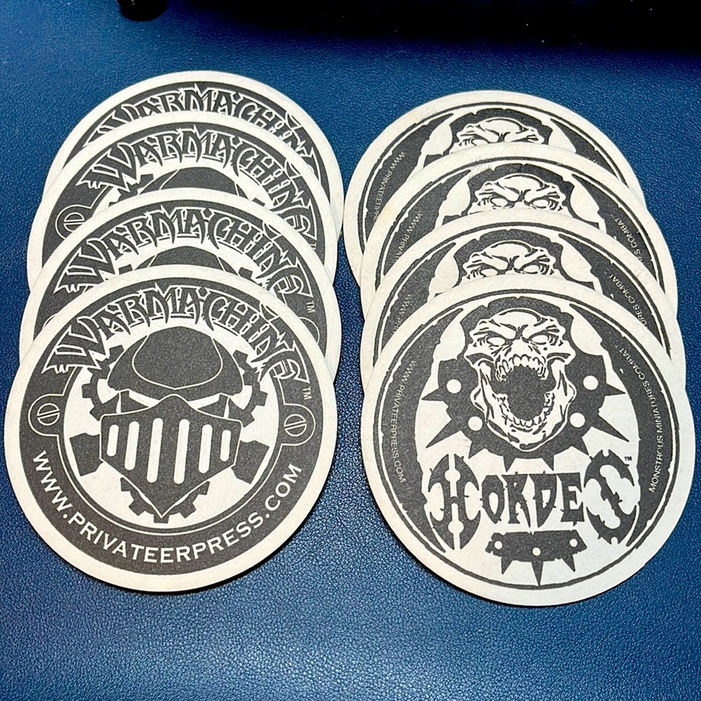Warmachine Hordes coasters